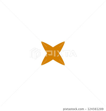 Four pointed star Y2K aesthetic vector icon, orange star flare silhouette, sparkle glitter Boho symbol, cross shape Four pointed star Y2K aesthetic vector icon, orange star flare silhouette, sparkle glitter Boho symbol, cross shape 124381289