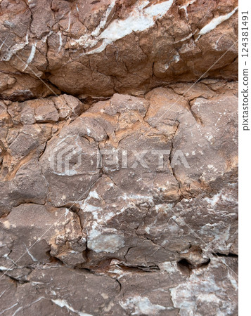 Close-Up of Weathered Pink Granite Rock Surface Close-Up of Weathered Pink Granite Rock Surface 124381491