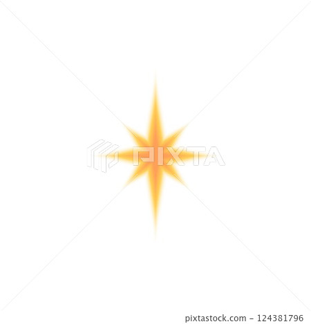 Y2K gradient design, blurred eight-pointed star, yellow. Y2K gradient design, blurred eight-pointed star, yellow. 124381796