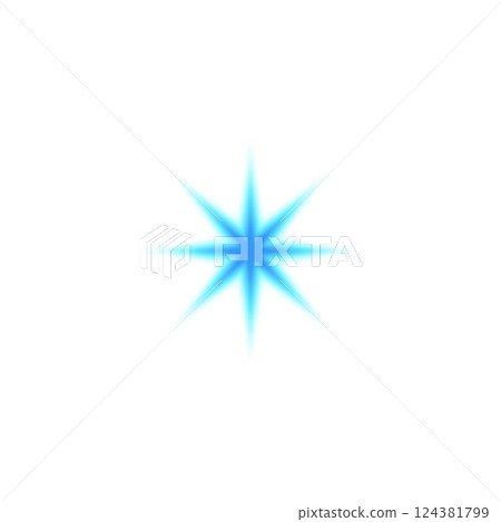 Sparkle star shape gradient blurred vector element, blue snowflake aura, shiny flash effect soft Y2K aesthetic glitter 124381799