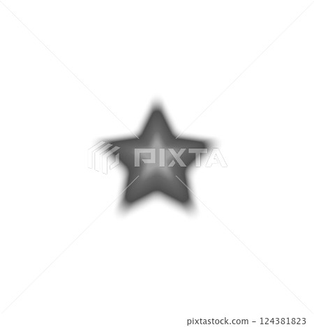 Star grey monochrome gradient blurred element, Y2K smooth star shape with aura, rating achievement vector soft badge Star grey monochrome gradient blurred element, Y2K smooth star shape with aura, rating achievement vector soft badge 124381823