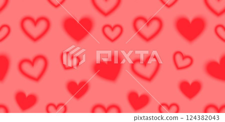 Y2K gradient blurry hearts on seamless pattern vector design, red heart with aura, love symbol on romantic background Y2K gradient blurry hearts on seamless pattern vector design, red heart with aura, love symbol on romantic background 124382043
