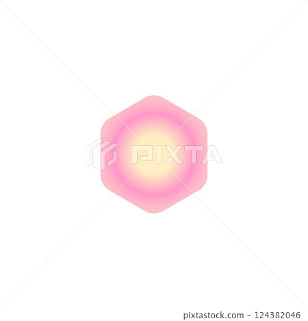 Abstract y2k vector shape with gradient red yellow background. 124382046