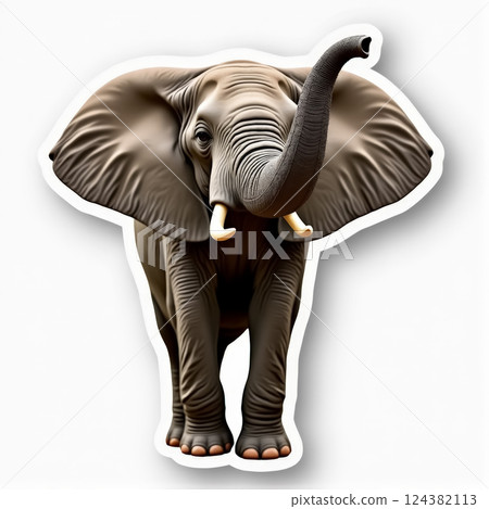 Majestic elephant sticker design for creative projects 124382113
