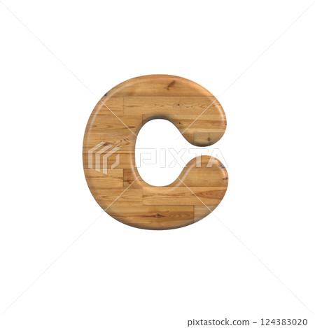 Wood letter C - Lowercase 3d pine font - Suitable for Decoration, nature or wood related subjects Wood letter C - Lowercase 3d pine font - Suitable for Decoration, nature or wood related subjects 124383020