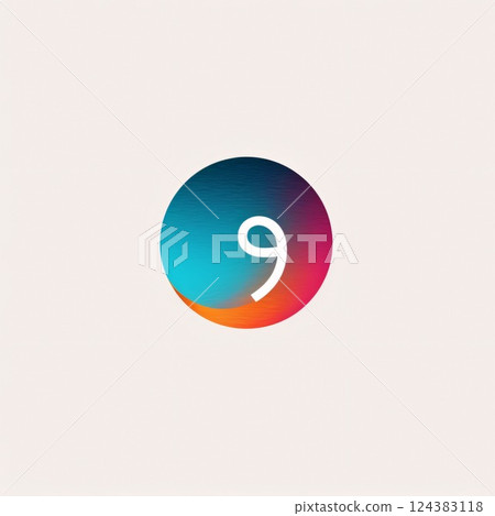 Abstract icon based on the letter 9, vector design template elements. Abstract icon based on the letter 9, vector design template elements. 124383118