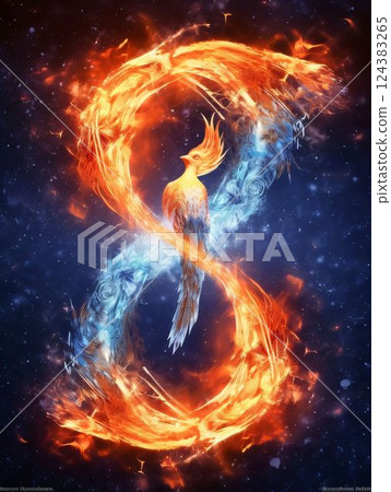 Zodiac sign Pisces in fire. Astrological horoscope collection. Number 8 Zodiac sign Pisces in fire. Astrological horoscope collection. Number 8 124383265