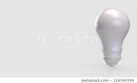 The White light bulb for idea or creative concept 3d Rendering. The White light bulb for idea or creative concept 3d Rendering. 124384339