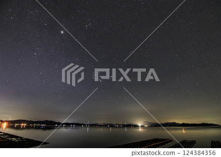 瀨戶內初秋星空：獵戶座升起 124384356