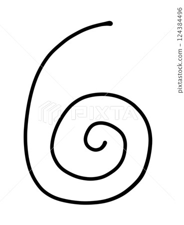 A simple, loosely spun design, "6" 124384496