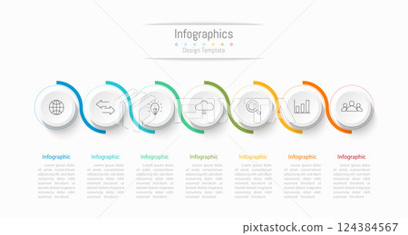 Infographic 7 options design elements for your business data. Vector Illustration. Infographic 7 options design elements for your business data. Vector Illustration. 124384567