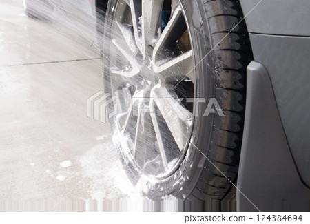 Car wash, tire wash, self-service 124384694