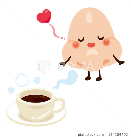 對好聞的氣味作出反應的鼻子的字符插圖 124384792