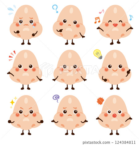 Nose character facial expression set 124384811