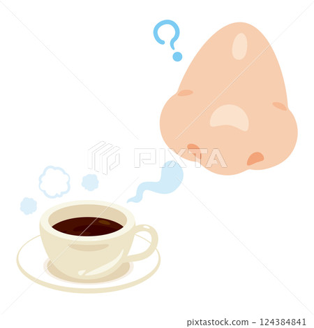 Illustration of a nose that can no longer smell Illustration of a nose that can no longer smell 124384841