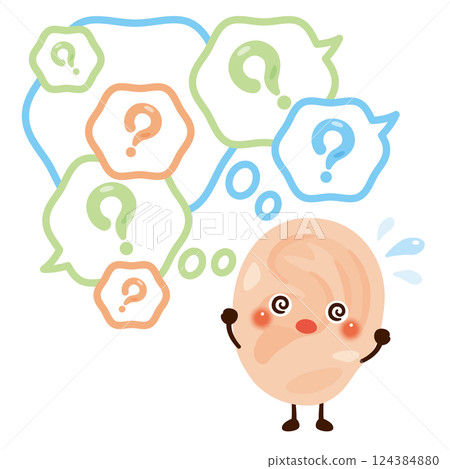 困惑的耳朵人物插圖 困惑的耳朵人物插圖 124384880