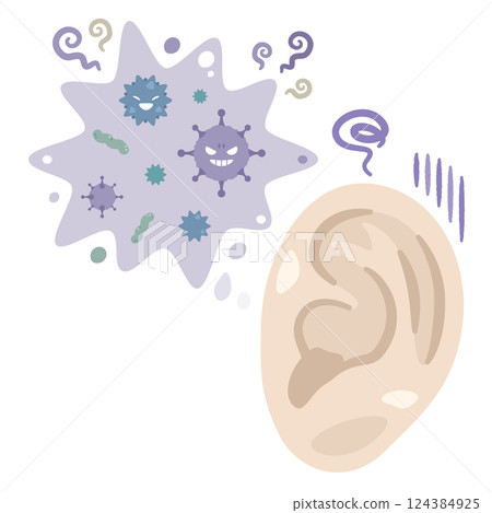 感染病毒的耳朵圖示 124384925