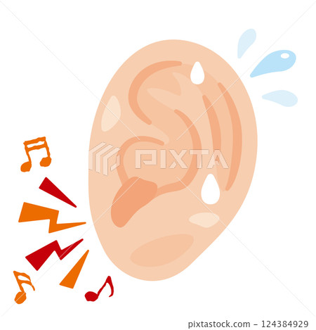 耳朵嗡嗡響的插圖 耳朵嗡嗡響的插圖 124384929