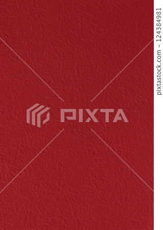 Wrinkled red Japanese paper background texture 124384981