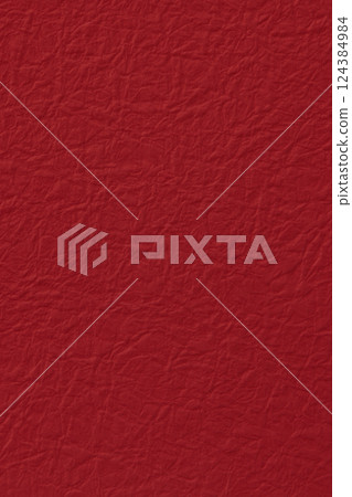 Wrinkled red Japanese paper background texture 124384984