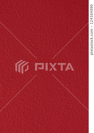 Wrinkled red Japanese paper background texture 124384990