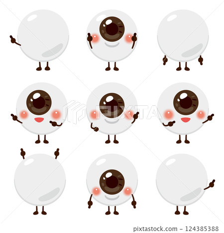 指向眼睛字符集 124385388