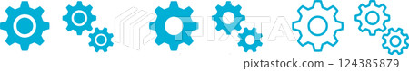 Gear/settings icon illustration 2 Gear/settings icon illustration 2 124385879