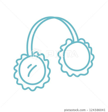 hand drawn christmas decoration outline 124386041