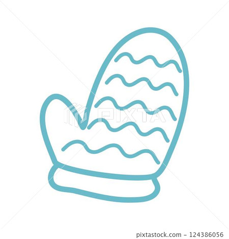 kawaii christmas doodles vector icon 124386056