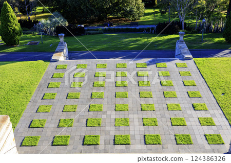 Melbourne War Memorial, Victoria, view of the city from the memorial 124386326
