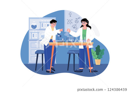 Medical Research Team Working On Lab Medical Research Team Working On Lab 124386439