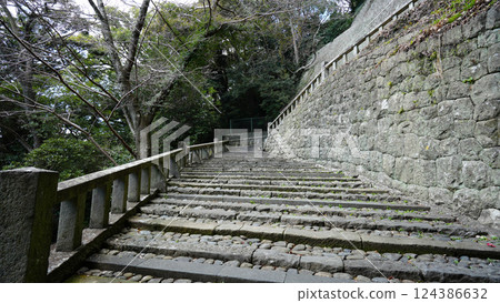 Stone steps leading to Kunozan Toshogu Shrine 124386632
