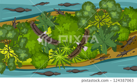 Aerial View of Wildlife and Nature Aerial View of Wildlife and Nature 124387063