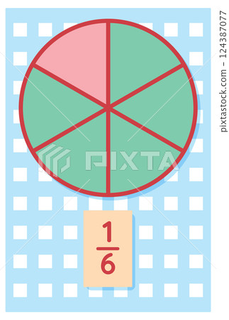 Colorful Fraction Circle Illustration Colorful Fraction Circle Illustration 124387077