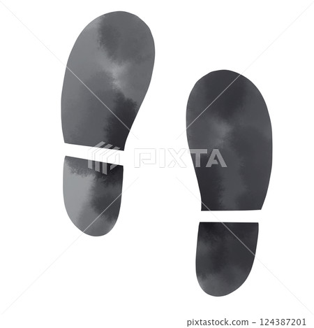 Footprint silhouette illustration Footprint silhouette illustration 124387201