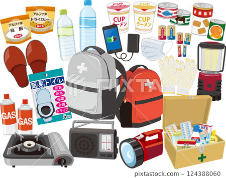 Emergency evacuation bag and disaster prevention goods No name Emergency evacuation bag and disaster prevention goods No name 124388060