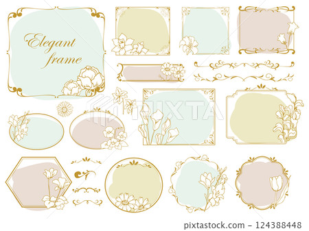 典雅的花藝框架集 124388448