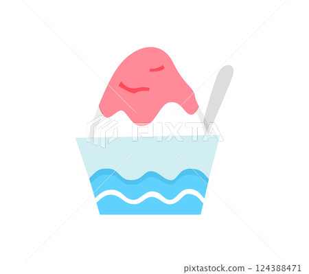 Shaved ice illustration Simple Cute Summer Shaved ice Summer festival Ice Food Dessert Icon Festival Shaved ice illustration Simple Cute Summer Shaved ice Summer festival Ice Food Dessert Icon Festival 124388471