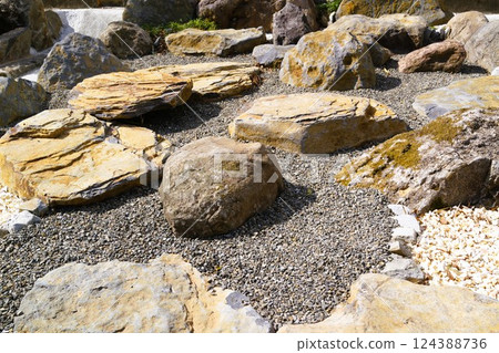 外部建築、外部、園藝、園藝石材、材料、背景 外部建築、外部、園藝、園藝石材、材料、背景 124388736