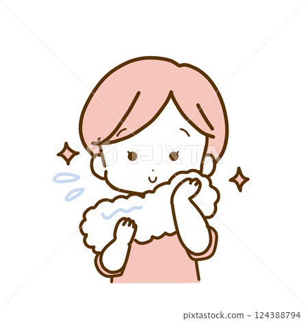 女人做皮膚護理 [毛巾] 124388794
