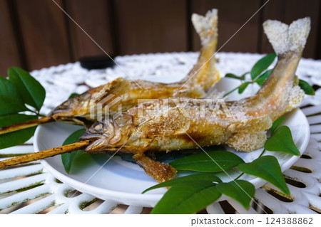 香魚串材質背景 124388862