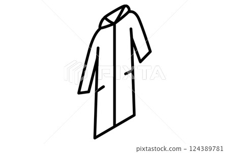 體育場球場、衣服簡單等距線圖示（黑白） 124389781
