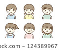 男孩和女孩的插圖集 124389967