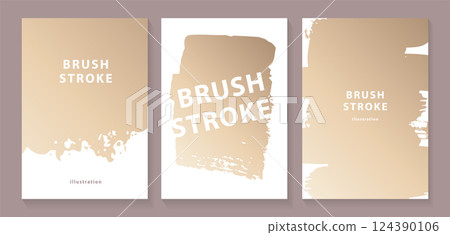 畫筆描邊背景插圖集 gold_9 124390106