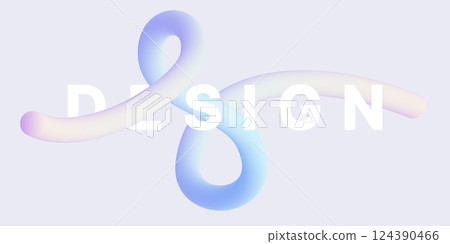 Template with colorful gradient squiggles shapes. 124390466