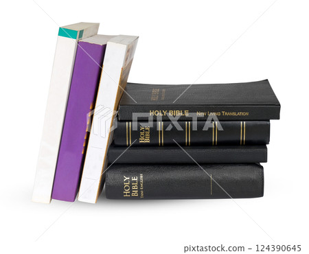 Books of the Bible on white.clipping path. Books of the Bible on white.clipping path. 124390645