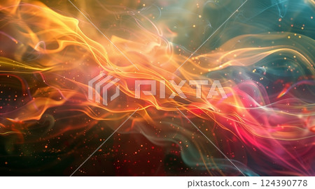 An organic abstract image with light trails, smoke wisps, and bokeh, creating an ethereal, dreamy atmosphere. An organic abstract image with light trails, smoke wisps, and bokeh, creating an ethereal, dreamy atmosphere. 124390778