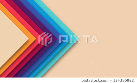 Realistic design in futuristic retro style. Abstract geometric 1970's 1980's 1960's colorful background with retro colors. Vector illustration. Realistic design in futuristic retro style. Abstract geometric 1970's 1980's 1960's colorful background with retro colors. Vector illustration. 124390988