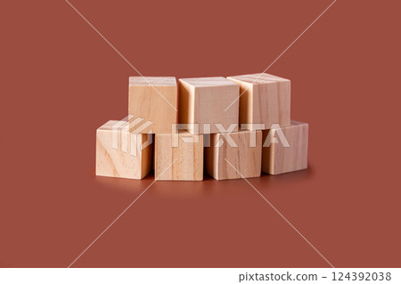 Wooden cubes Wooden cubes 124392038