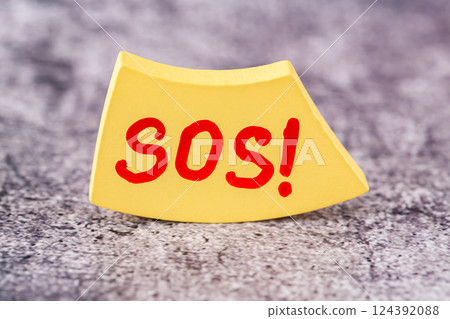 SOS word SOS word 124392088